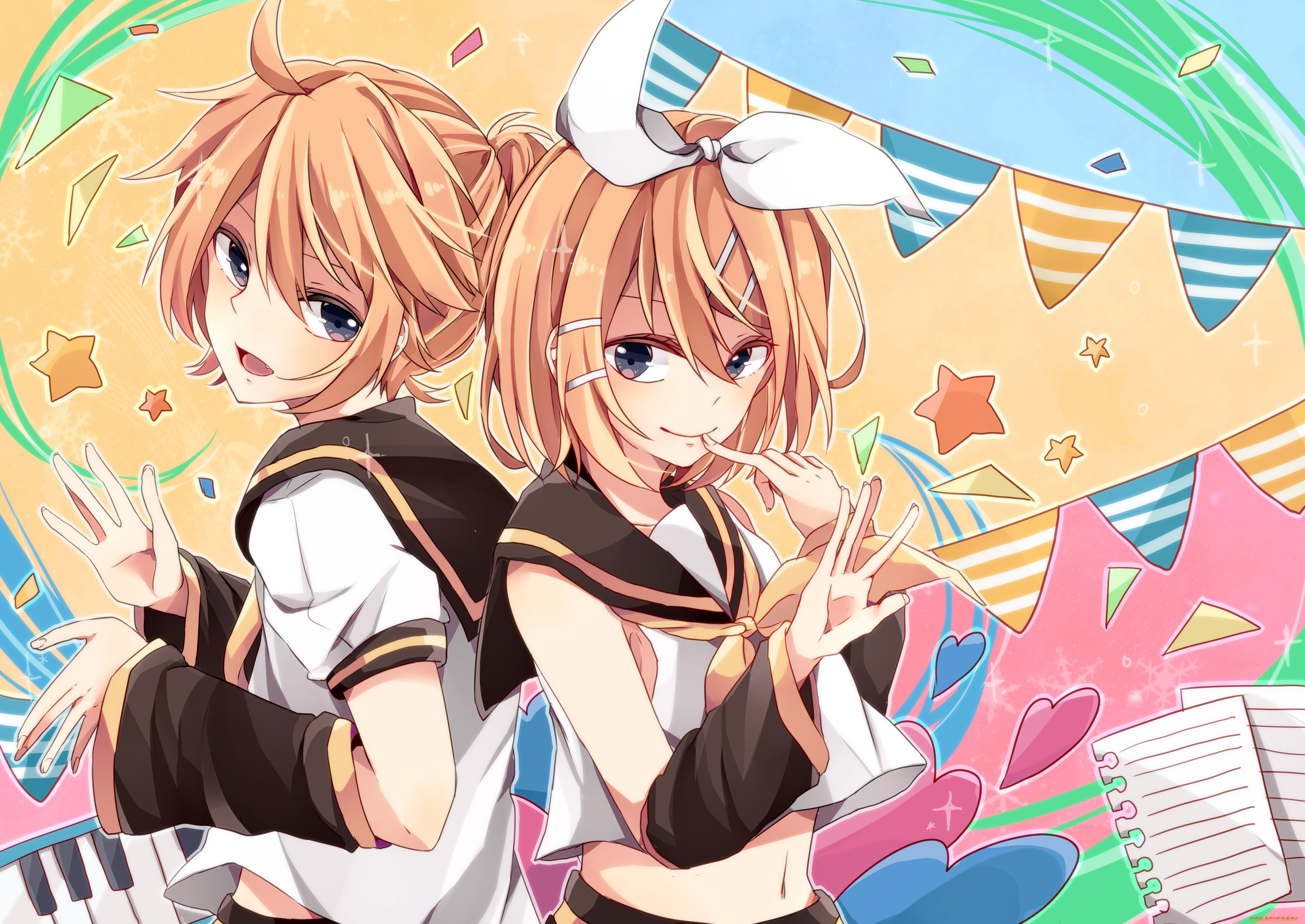 , vocaloid, kagamine, len, rin, tagme, artist, , , 